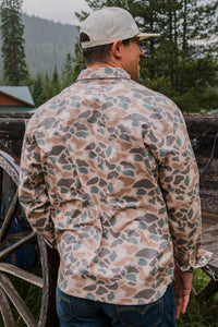 Burlebo Pintail Camo Cotton Twill Long Sleeve Button Up