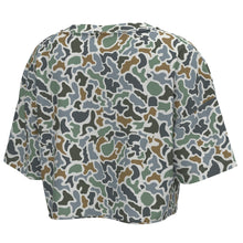 Load image into Gallery viewer, Local Girl Boxy Crop SS Tee in Localflage Bluff