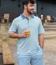 Load image into Gallery viewer, Southern Shirt Co. Men&#39;s Somerset Stripe Polo Off Course