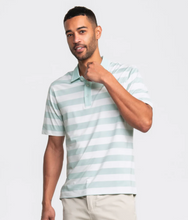 Load image into Gallery viewer, Southern Shirt Tee Off Heather Stripe Polo Beach Glass