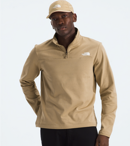 The North Face Men's Cedar Trail 1/4 Zip Pullover in Khaki Stone