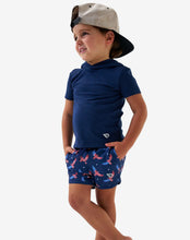 Load image into Gallery viewer, Burlebo Youth Swim Trunks in Jumbo USA Eagle