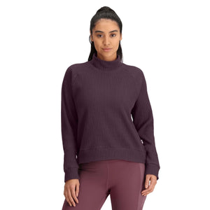 The North Face Women's Mock Neck Chabot Pullover in Midnight Mauve