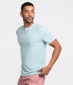 Southern Shirt Men's Max Comfort Pocket Tee Aqua Splash