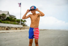 Load image into Gallery viewer, Local Boy Youth Bayview Swim Trunks in American Local