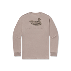 Southern Marsh Seawash Retro Duck Originals LS Tee in Burnt Taupe