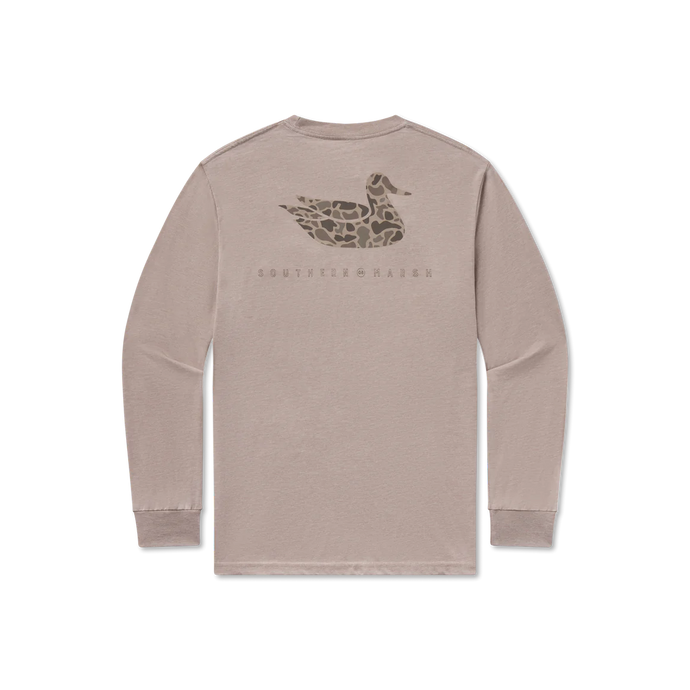 Southern Marsh Seawash Retro Duck Originals LS Tee in Burnt Taupe