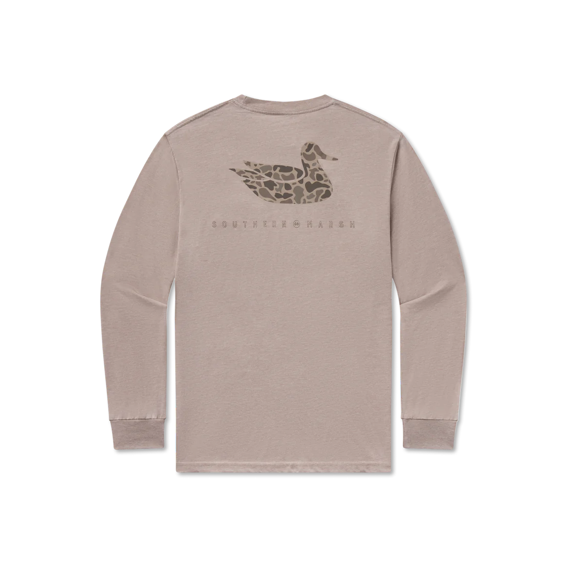 Southern Marsh Seawash Retro Duck Originals LS Tee in Burnt Taupe