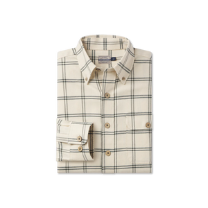 Southern Marsh Cedar Park Windowpane Flannel Dark Olive & Tan