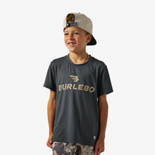 Load image into Gallery viewer, Burlebo Youth Go To SS Tee with Flying B Logo in Gun Metal Grey