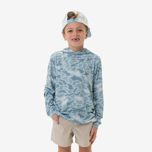 Load image into Gallery viewer, Burlebo Youth Performance Hoodie in Seaside Camo