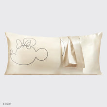 Load image into Gallery viewer, Kitsch &amp; Mickey and Minnie Mrs. Mouse King Satin Pillowcase