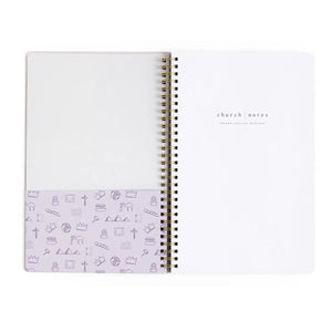 Church Notes Lilac Notebook