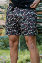 Load image into Gallery viewer, Burlebo 7&quot; Throwback Camo Athletic Shorts with Black Liner