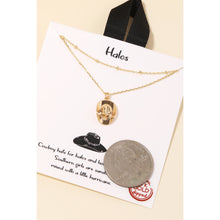 Load image into Gallery viewer, Gold Cowboy Hat Pendant Layered Necklace