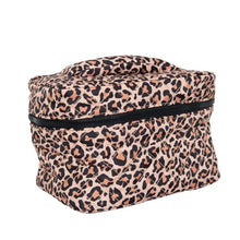 Load image into Gallery viewer, Travel Cosmetic Bag in Brown Leopard