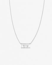 Load image into Gallery viewer, Bryan Anthonys Mom Baguette Dainty Necklace in Silver