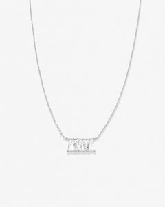 Bryan Anthonys Mom Baguette Dainty Necklace in Silver