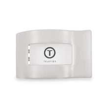 Load image into Gallery viewer, Teleties Medium Flat Rectangle Clip Coconut White