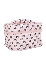 Load image into Gallery viewer, Travel Cosmetic Bag in Mini Black Bows