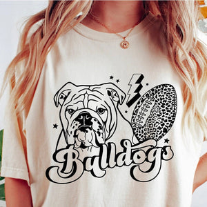 Leopard Lightening Bulldogs White