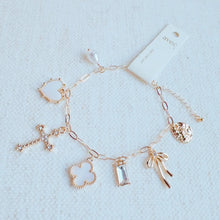 Load image into Gallery viewer, Cross Clover Multi Charm Bracelet