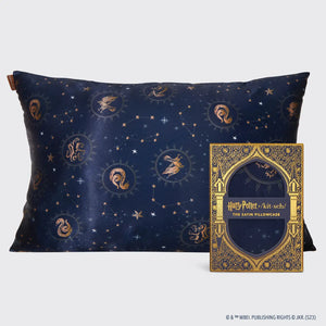 Harry Potter x Kitsch Standard Satin Pillowcase Midnight at Hogwarts