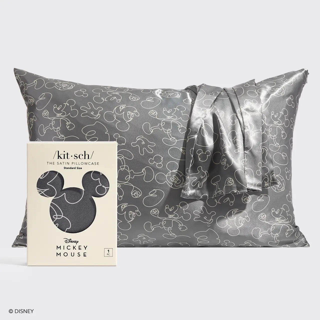 Kitsch & Mickey and Minnie Mickey Magic Standard Satin Pillowcase