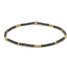 Load image into Gallery viewer, Erin Gray 2mm Newport Graphite + Gold Filled Bracelet