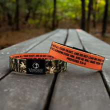 Load image into Gallery viewer, Versible Forest Camo Bible Verse Wristband