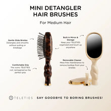 Load image into Gallery viewer, Teleties Mini Detangler Brush For Medium Hair-Tortoise