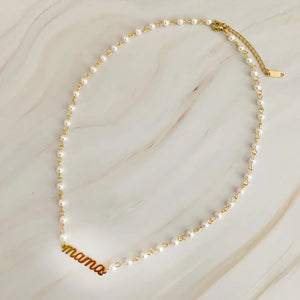 Mama Pearl Chain Necklace