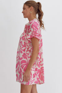 Loving Embrace Button Down Dress Pink