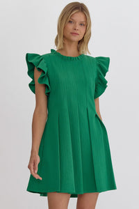 All the Small Things Textured Pleated Dress