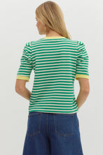 Load image into Gallery viewer, Happy As Can Be Striped Top in Green