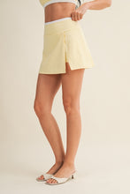 Load image into Gallery viewer, Hanging On Skort With Slit in Lemon