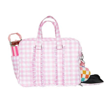 Load image into Gallery viewer, Light Pink Checkered Women's Duffle Bag