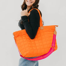 Load image into Gallery viewer, Pretty Simple Day Dreamer Quilted Tote Bag in Orange