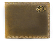 Load image into Gallery viewer, Vintage Tan Brass Lab Bifold Passcase Wallet