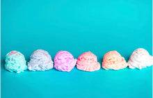 Load image into Gallery viewer, Magnolia Soap Company Bubble Scoops Pink with Blue Sprinkles