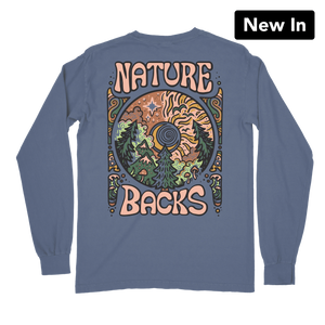 Nature Backs Illuminate LS Tee in Denim