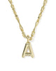 Kendra Scott Bubble Letter Necklace in Gold-A