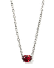 Load image into Gallery viewer, Kendra Scott Silver Cailin Pendant Necklace in Red Crystal