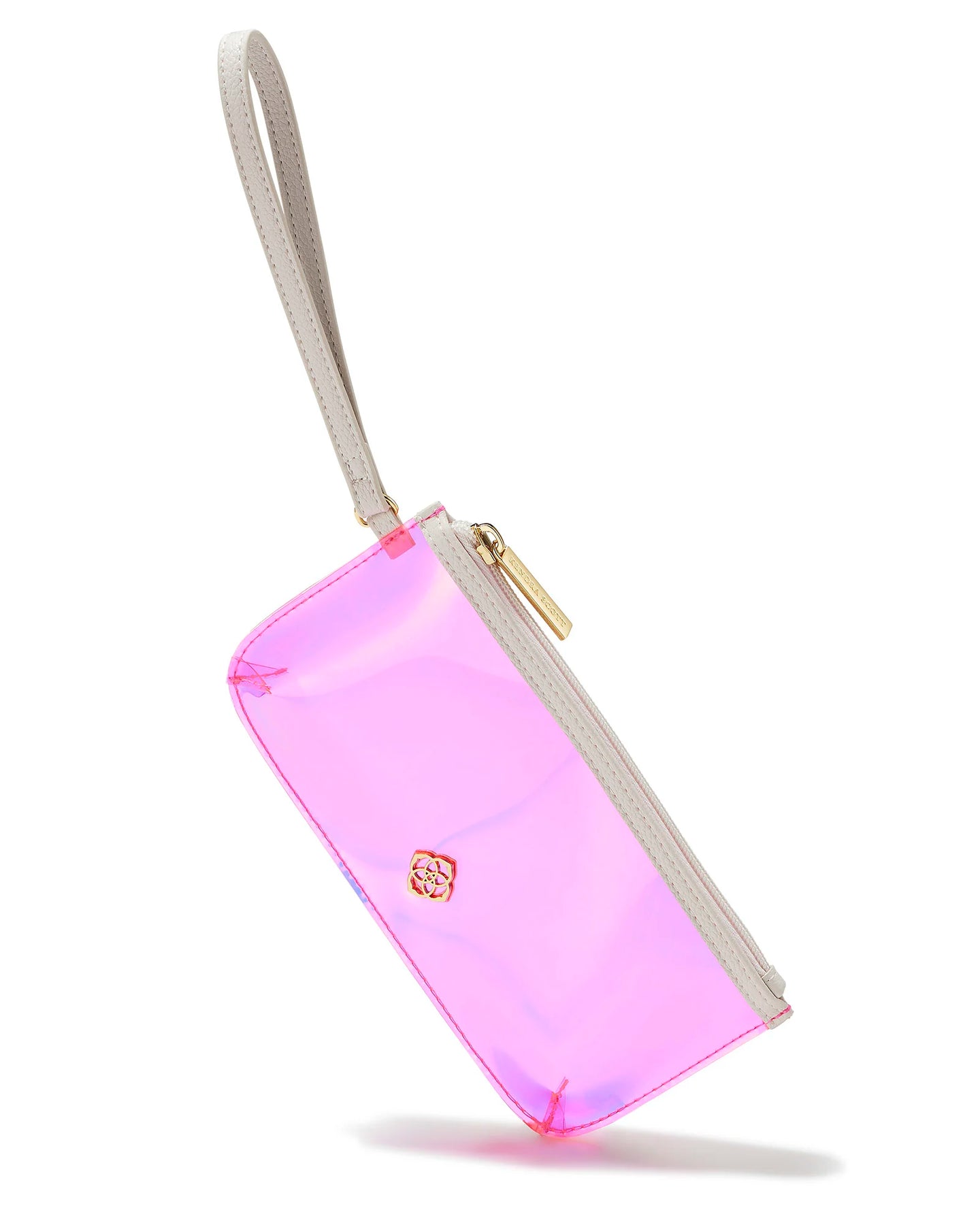 Kendra Scott Clear Pink Iridescent Wristlet