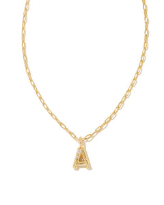 Kendra Scott Gold Crystal Letter Pendant Necklace