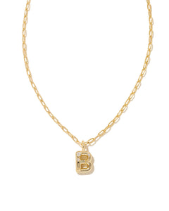 Kendra Scott Gold Crystal Letter Pendant Necklace