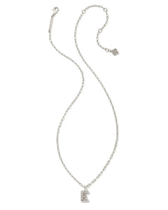 Kendra Scott Silver Crystal Letter Pendant Necklace