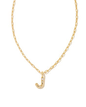 Load image into Gallery viewer, Kendra Scott Gold Crystal Letter Pendant Necklace