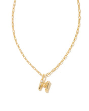 Load image into Gallery viewer, Kendra Scott Gold Crystal Letter Pendant Necklace