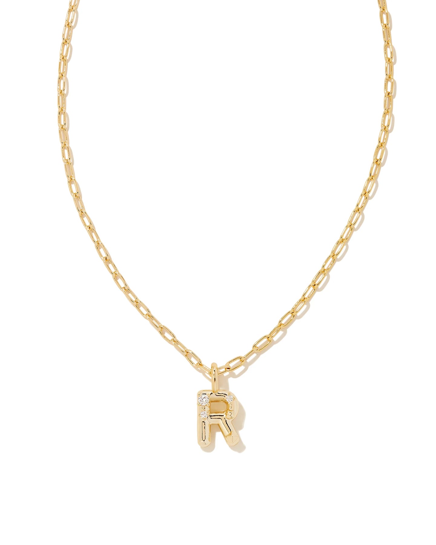 Kendra Scott Gold Crystal Letter Pendant Necklace